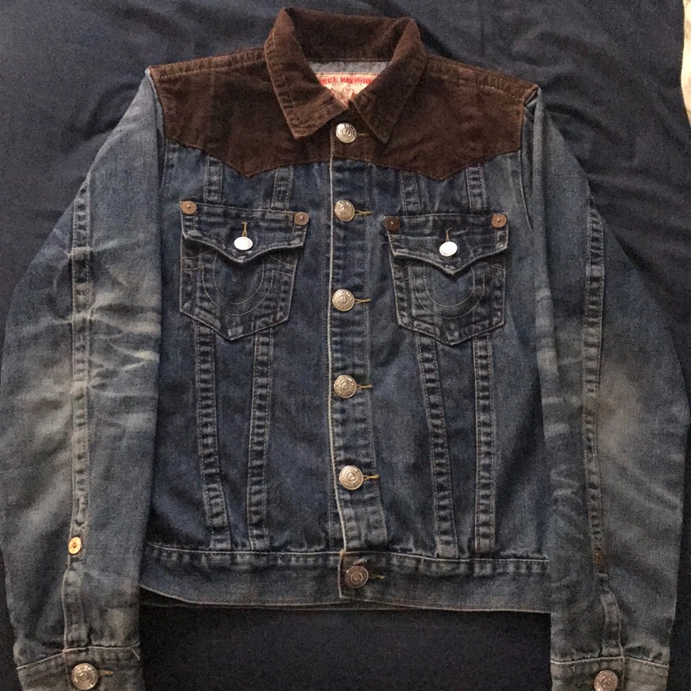 True religion jean jacket and matching pants